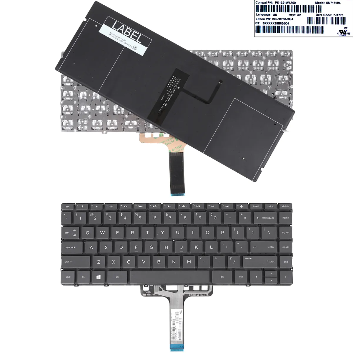 Picture of HP  13-AF  BLACK  (Without FRAME, Backlit  Without  foil,win8)